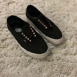 Vans Black Canvas Slip-Ons